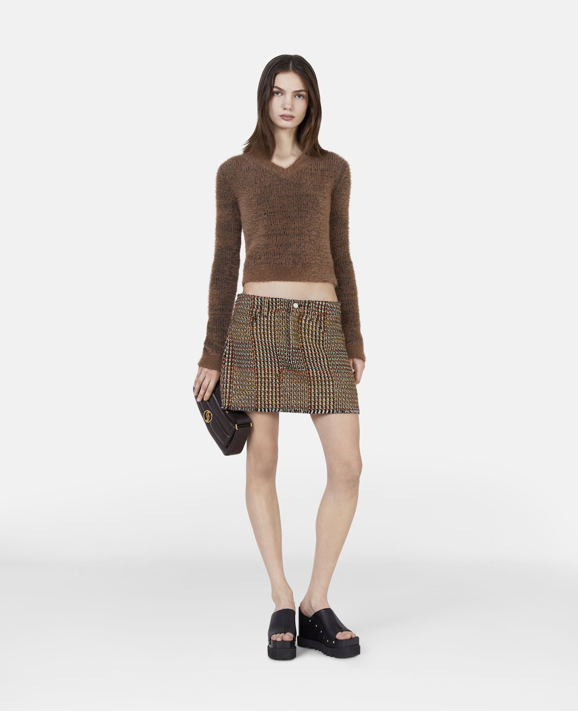 Wool Tweed Mini Skirt - 2