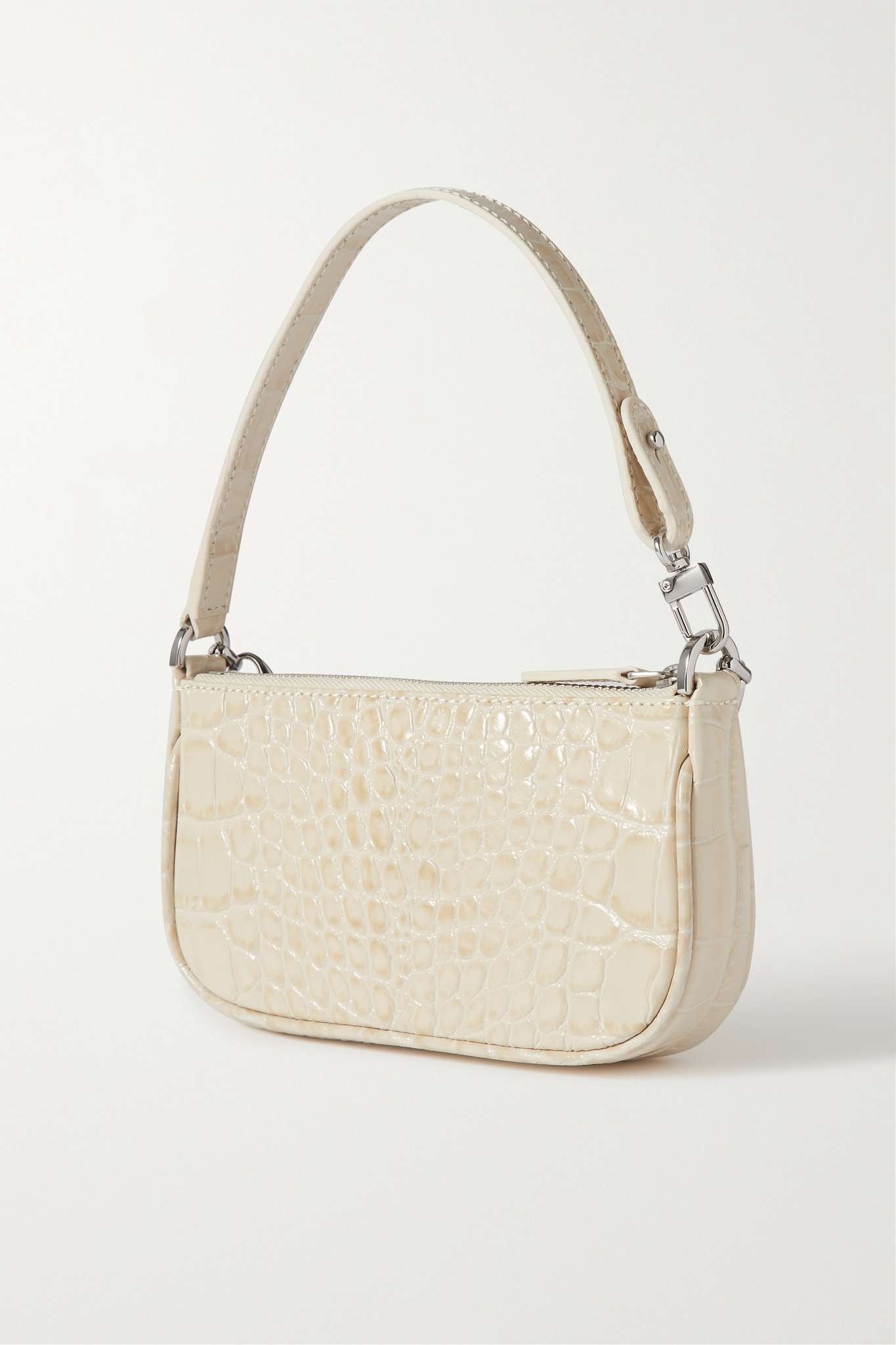 Rachel mini chain-embellished patent-leather shoulder bag - 3