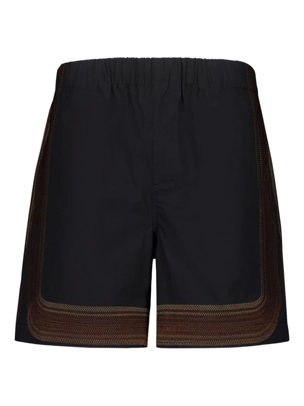 embroidered-detail elasticated-waistband shorts - 1