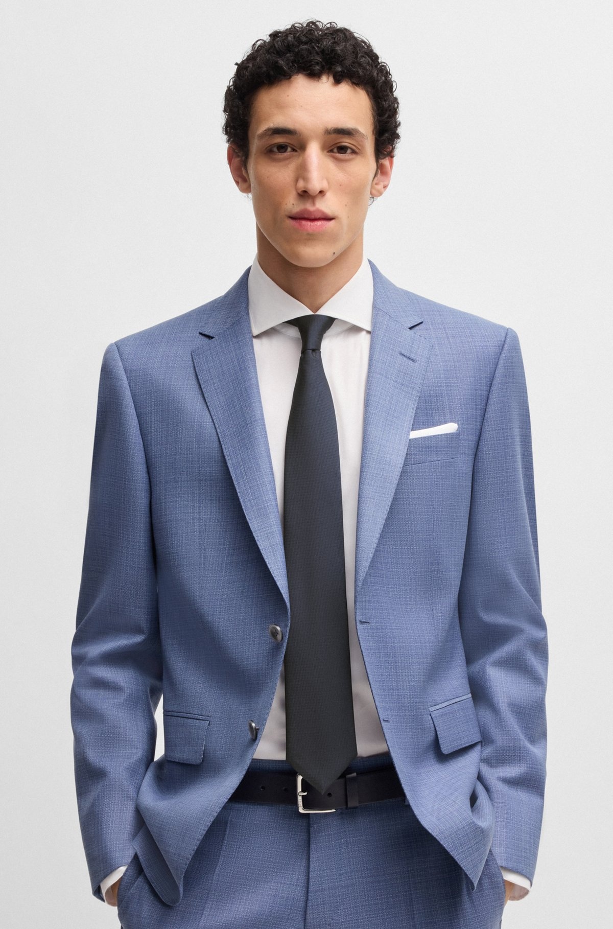 MICRO-PATTERN JACQUARD TIE WITH SILK - 2
