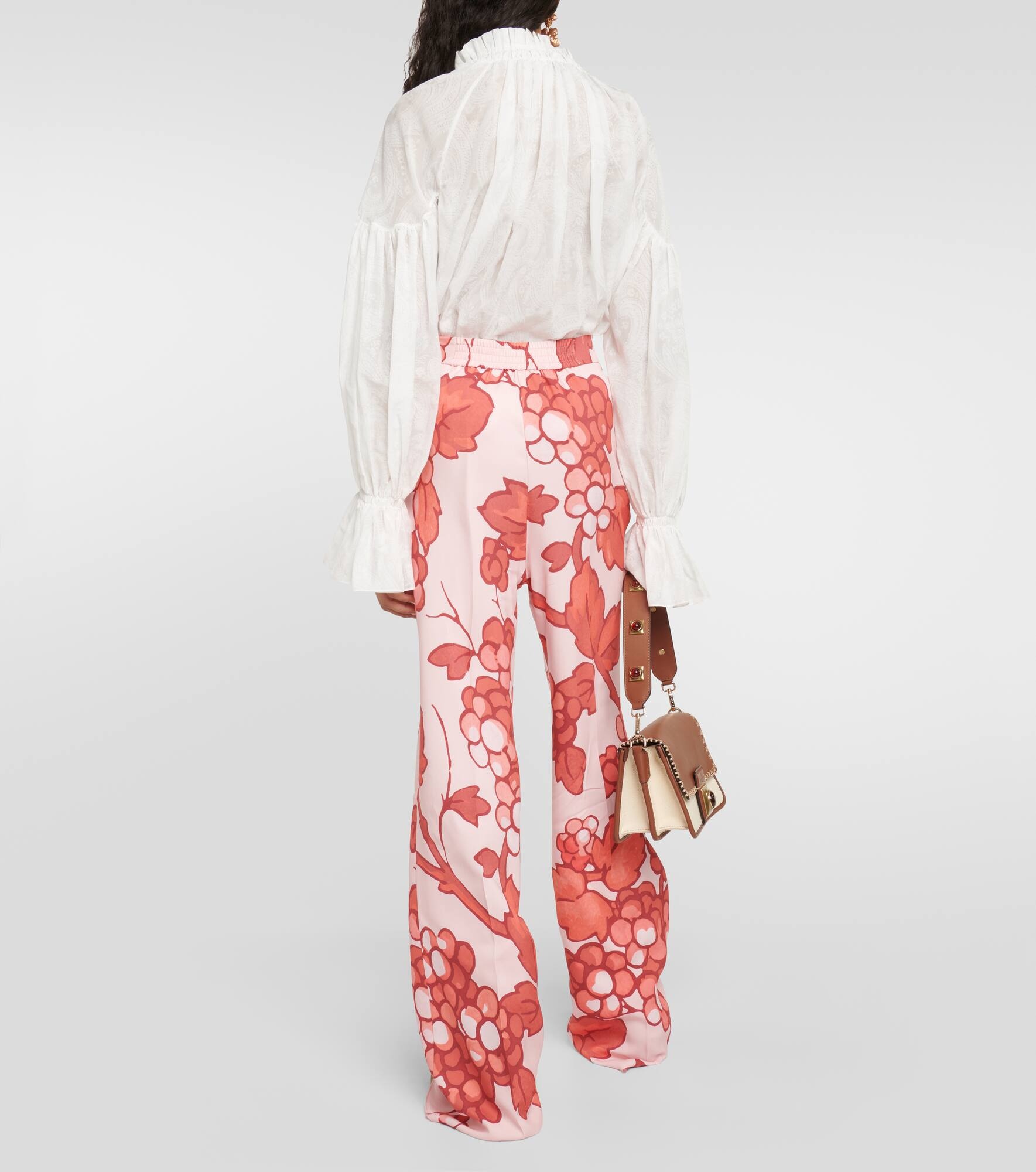 Floral high-rise pants - 3