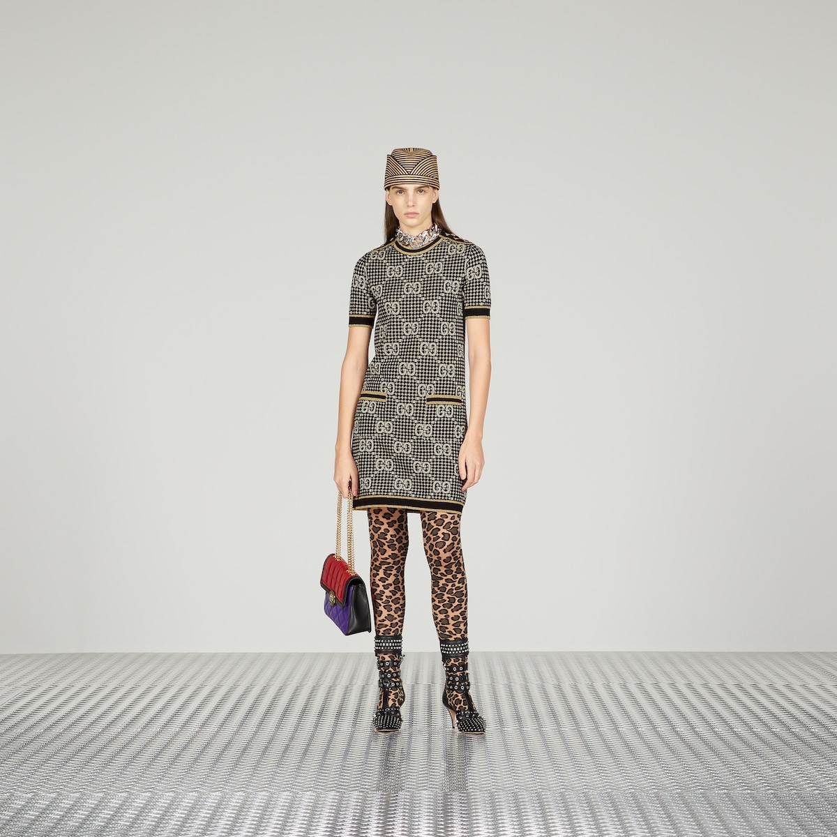GG wool blend jacquard dress - 2