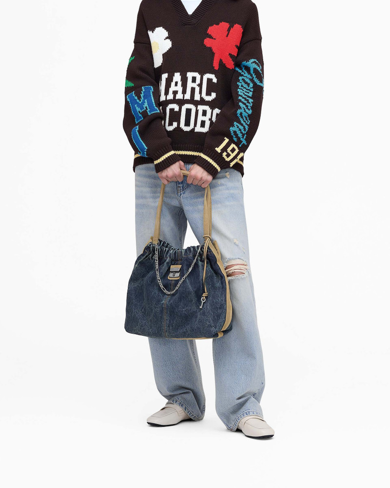 THE DENIM SUEDE CRISTINA TOTE 7