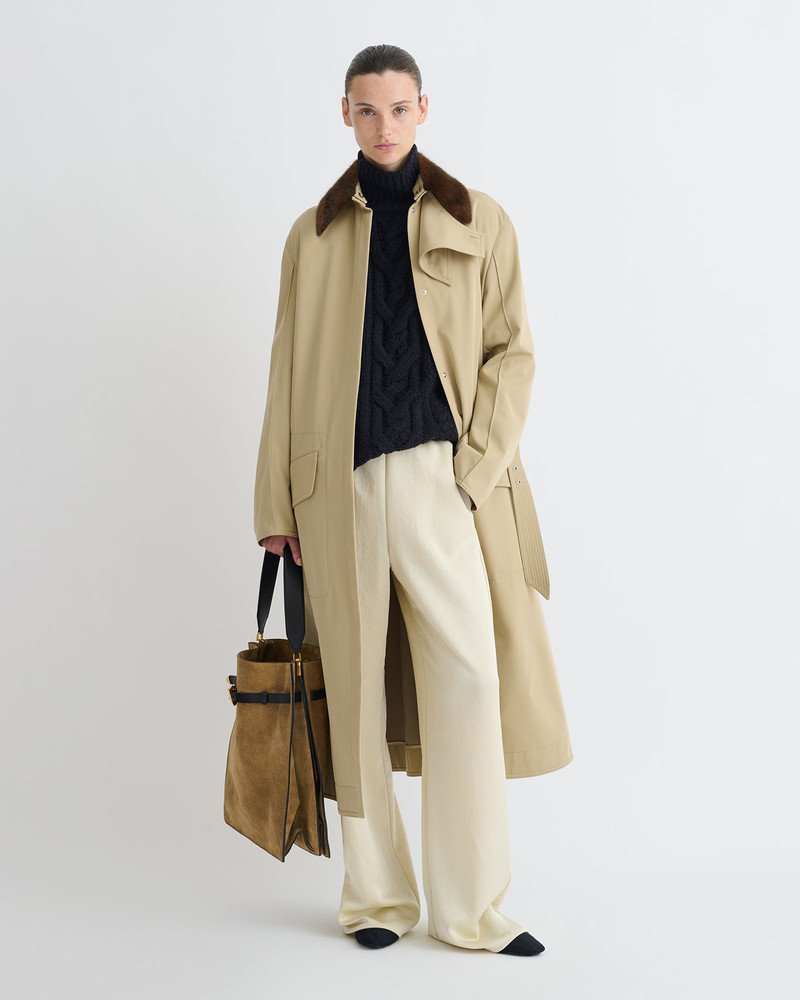 Nanushka Bonded Trench/Faux Fur Coat outlook