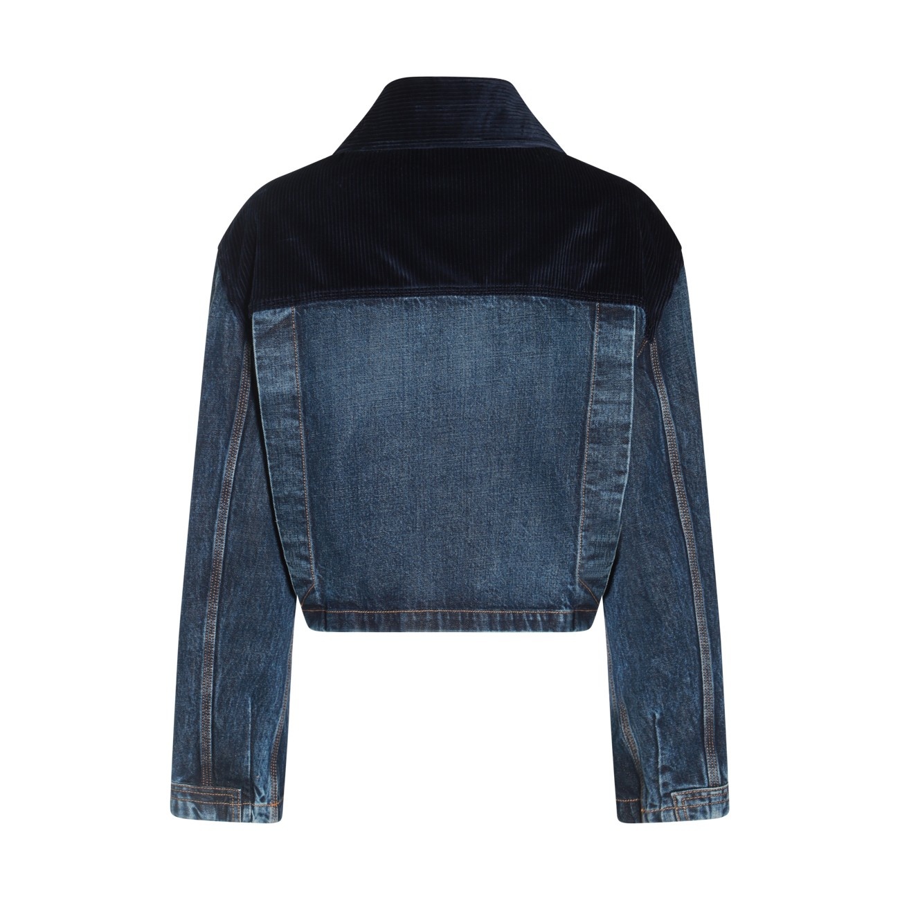 blue cotton denim jackets - 2