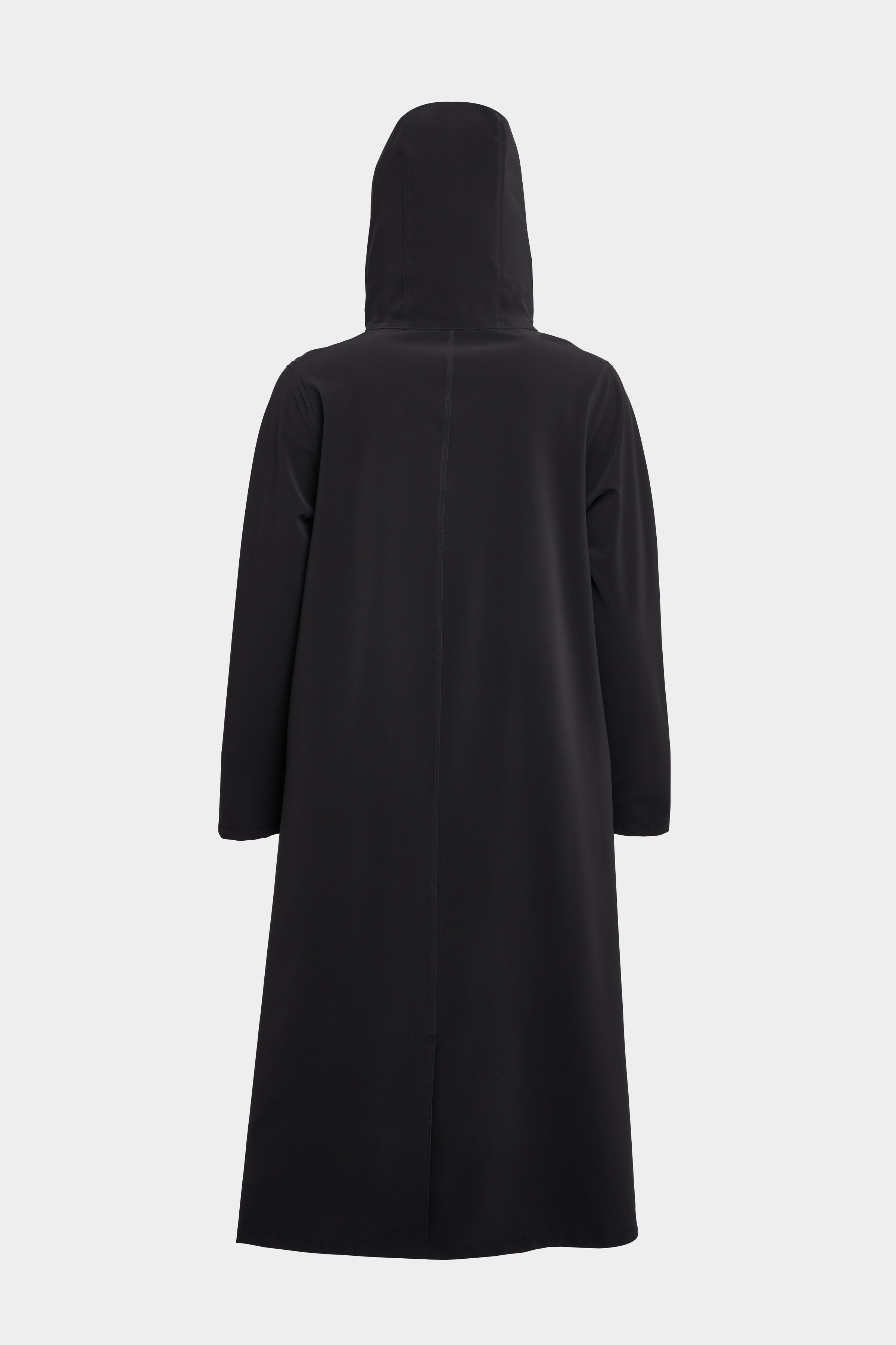 Mosebacke Long Matte Zip Raincoat Black - 6