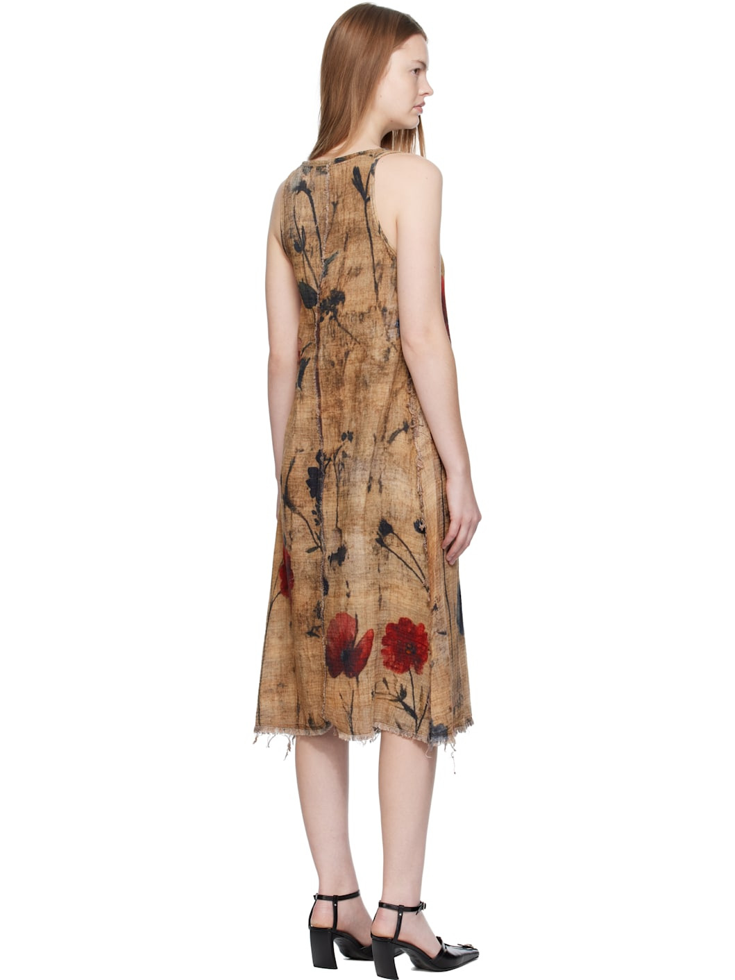 Brown Reversible Tank Midi Dress - 3