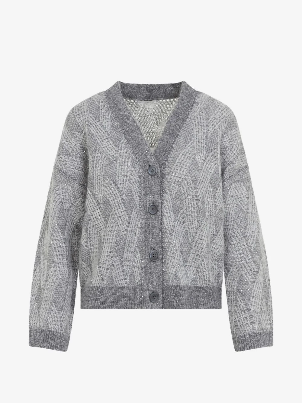 sequin-embellished cardigan - 1
