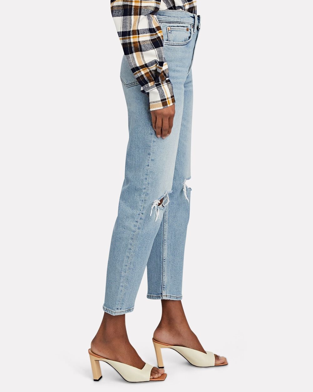 70s High-Rise Stove Pipe Jeans - 4