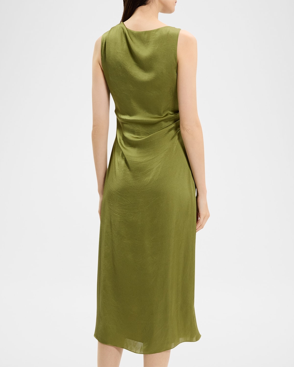 Fitted Drape Midi Dress - 3