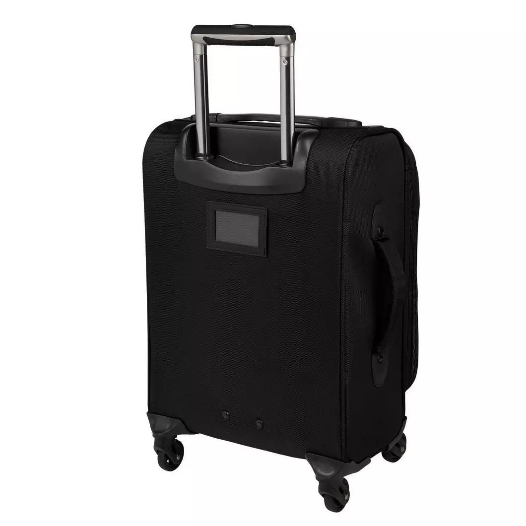 4-Wheel Carry On Suitcase - Black - 2