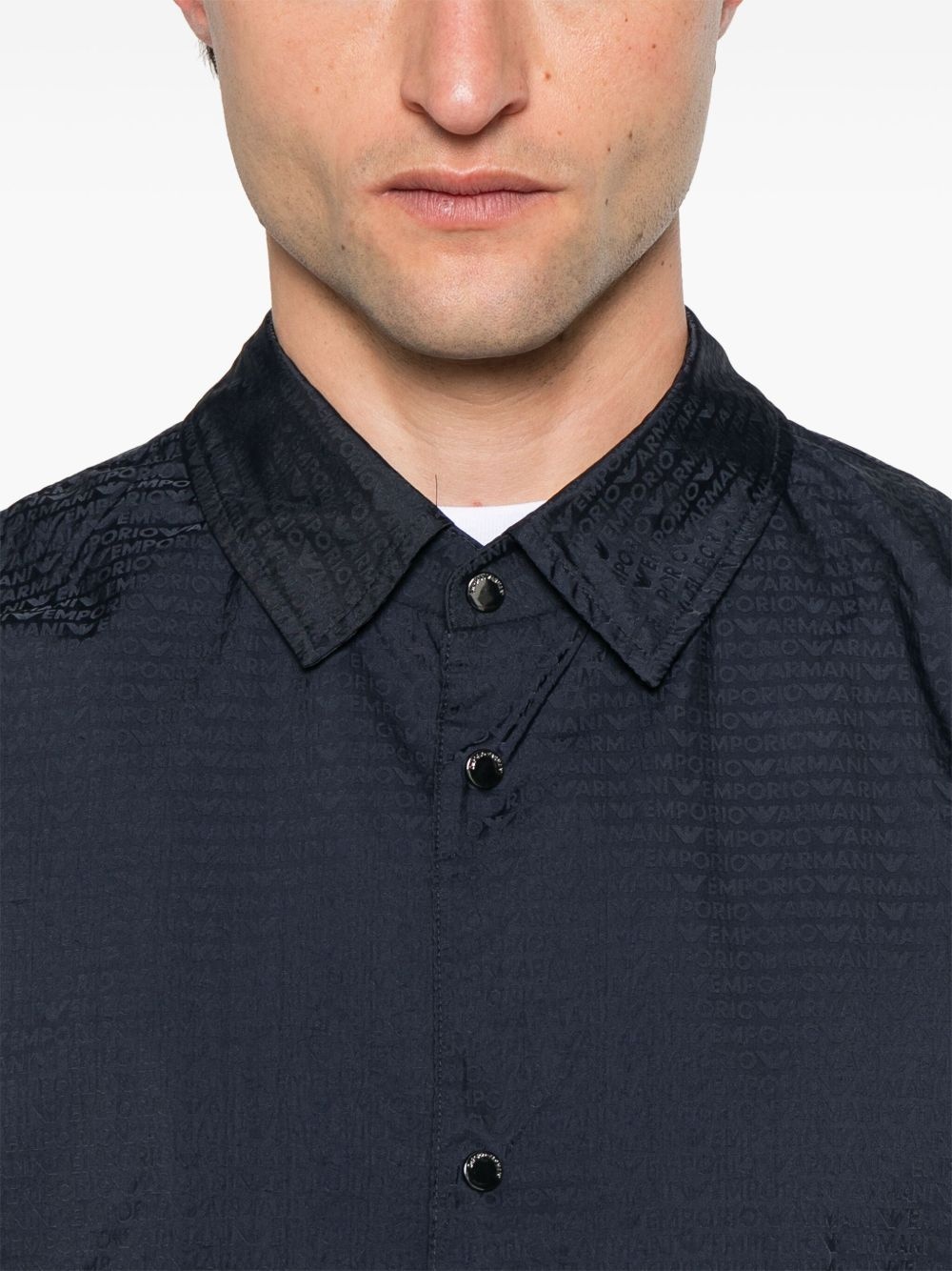 logo-pattern jacket - 6
