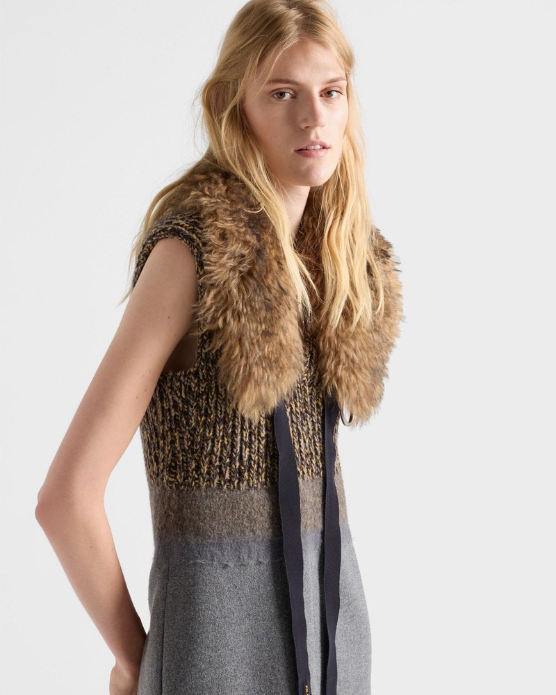 Shetland wool and cashmere V-neck dress 4