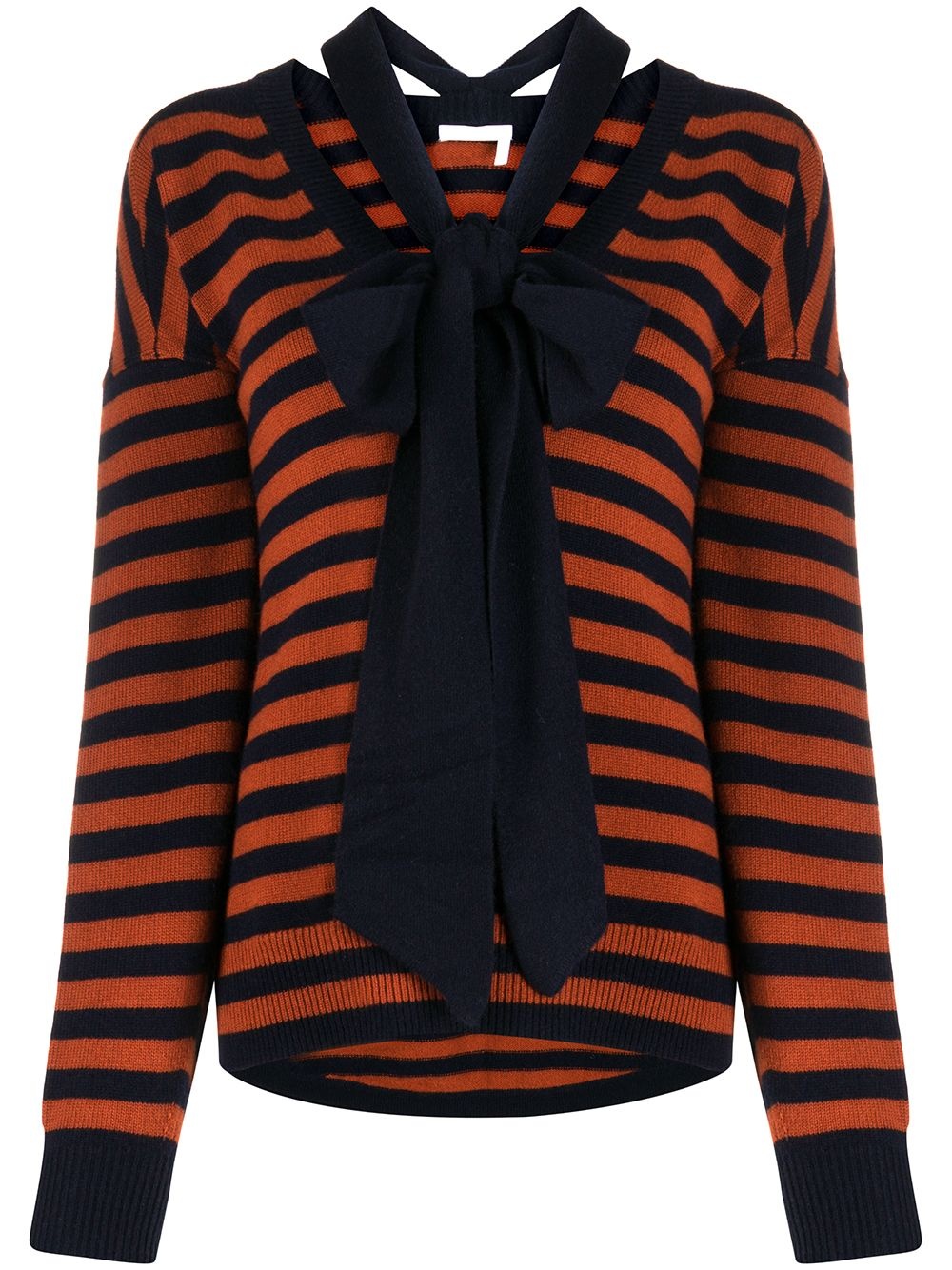 bow striped jumper - 1