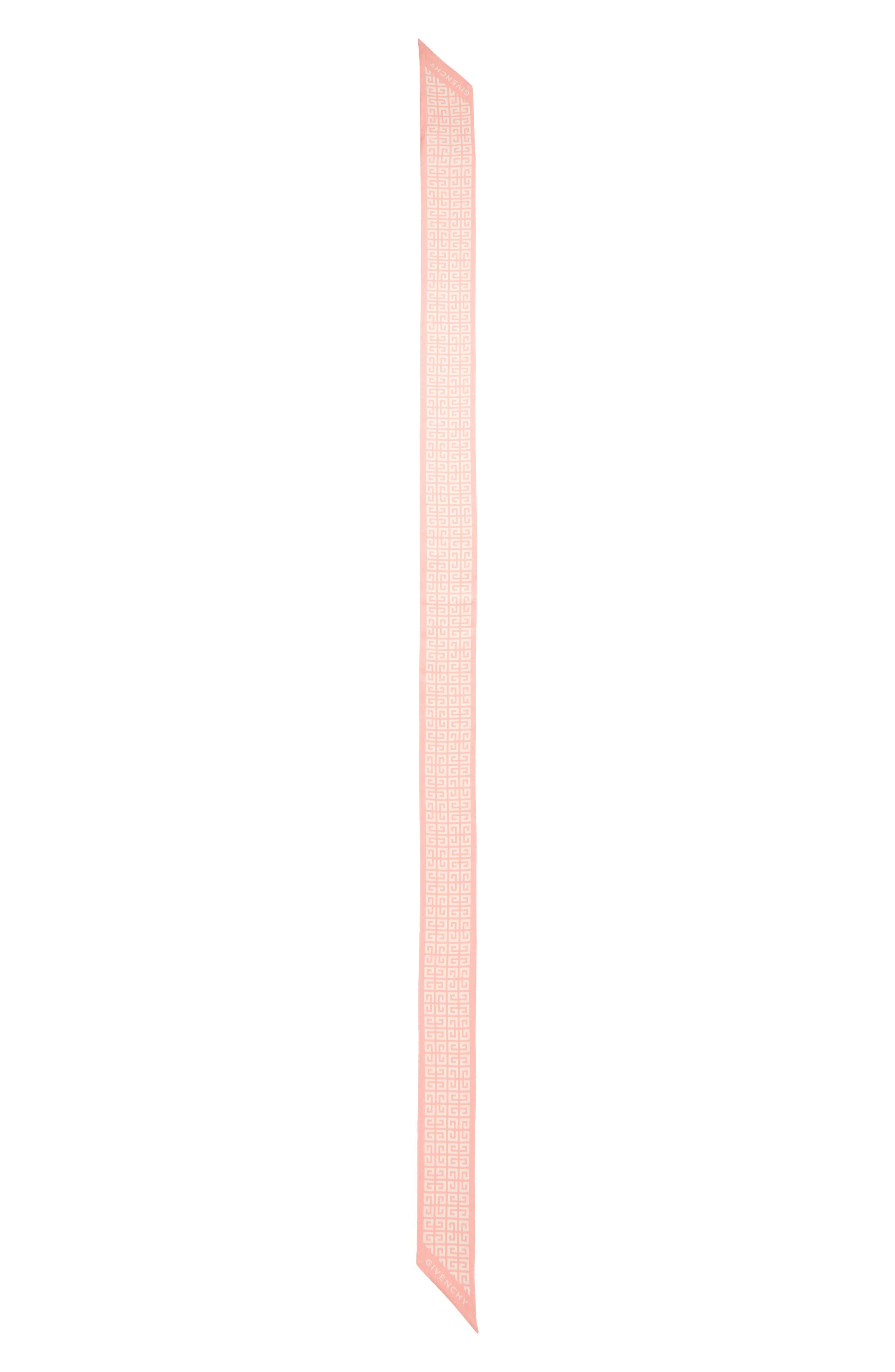 Givenchy 4G Print Silk Twilly Scarf in Straw/White at Nordstrom - 1