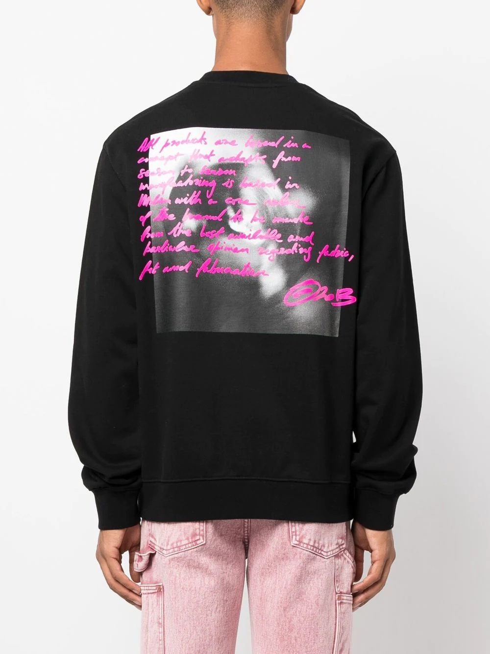 logo-print cotton sweatshirt - 4