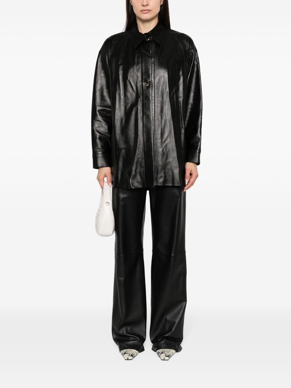 Feather leather shirt - 2