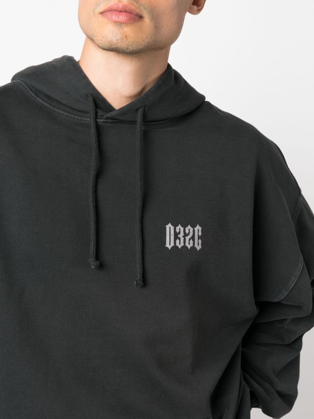 logo-print organic cotton hoodie - 5