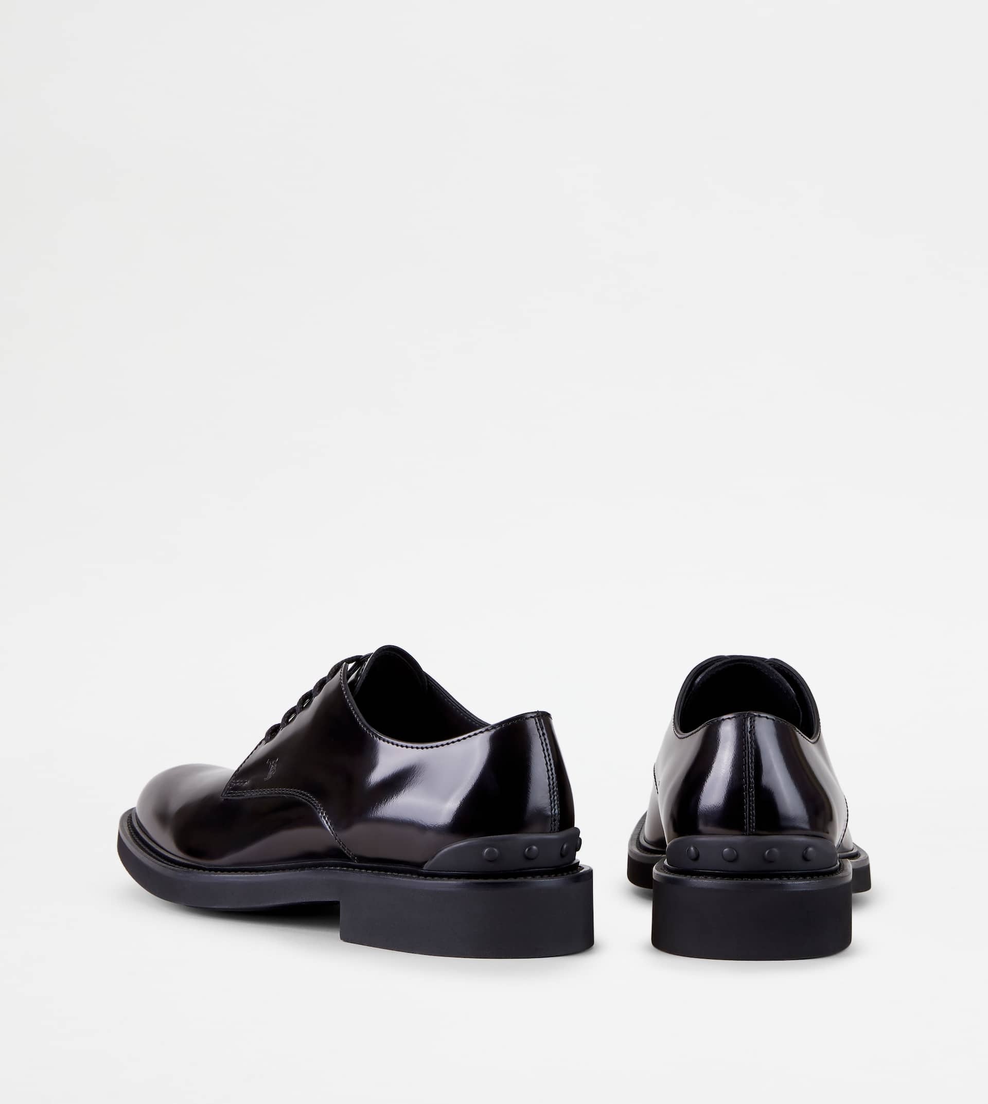 LACE-UPS IN LEATHER - BLACK - 2
