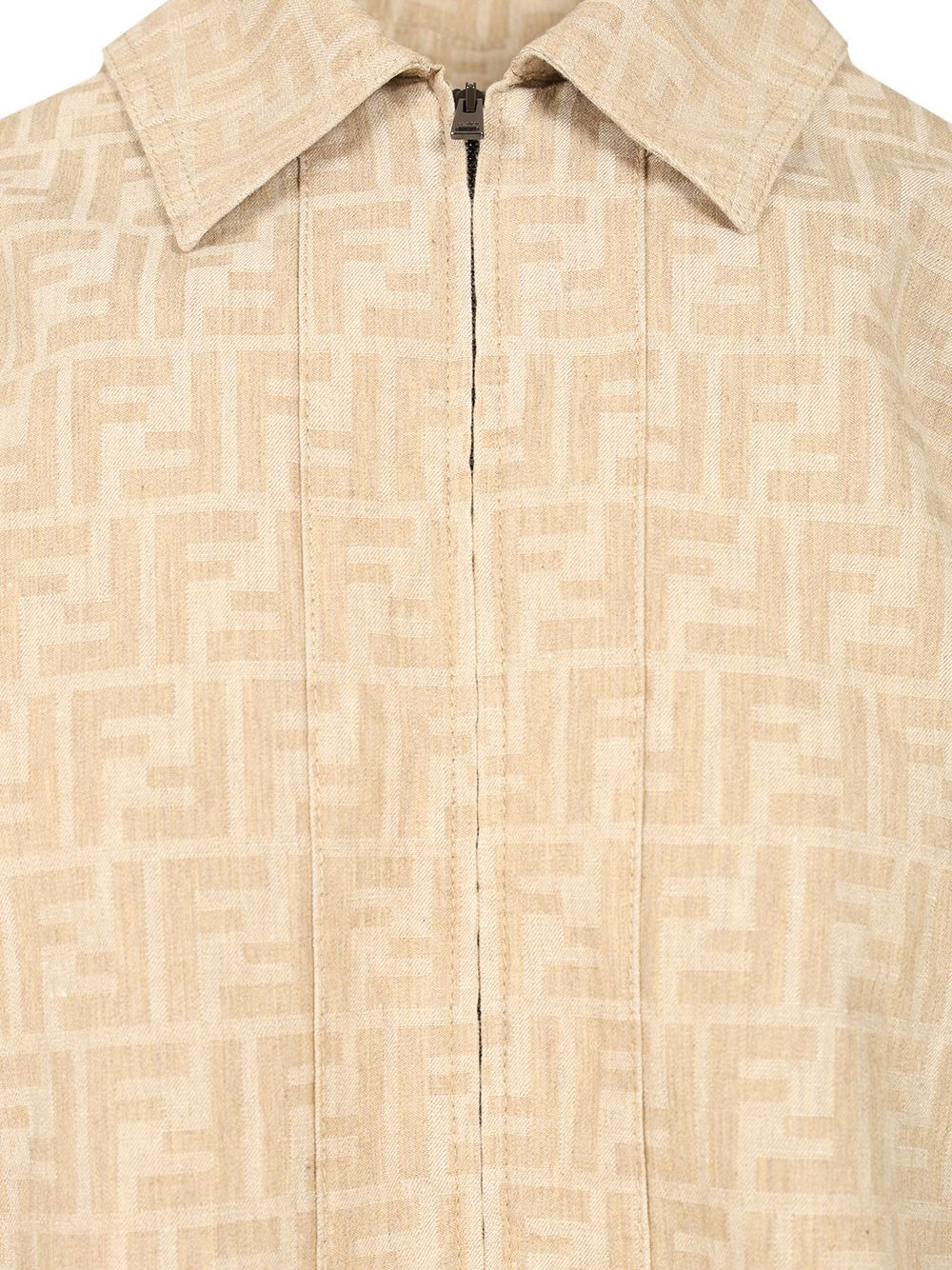 Ff Chambray Jacket Jackets Beige - 4