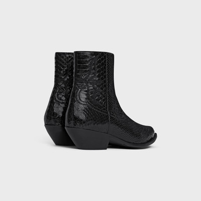 CELINE CELINE LEON ZIPPED BOOT WITH METAL TOE in SHINY PYTHON outlook