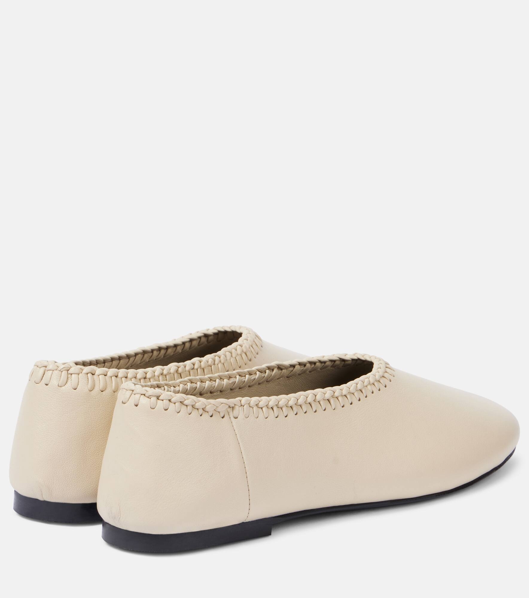 Park embroidered leather ballet flats - 2