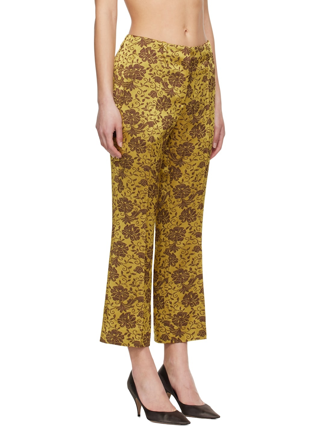 Khaki Jacquard Trousers - 2