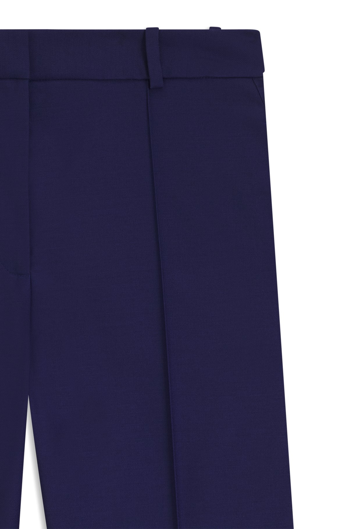 FLARED-LEG TROUSERS IN VIRGIN-WOOL TWILL - 2