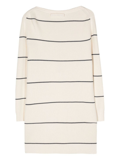 Victoria Beckham stripped knitted mini dress outlook