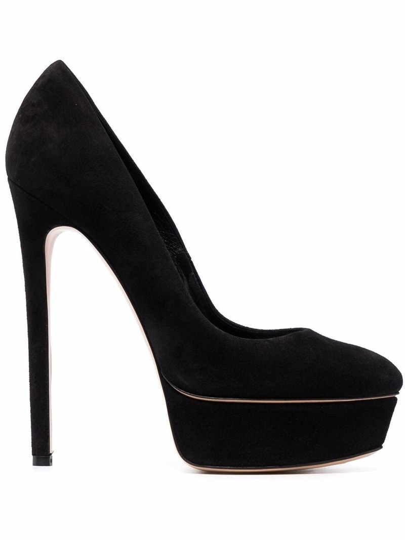 Flora suede-leather pumps 1