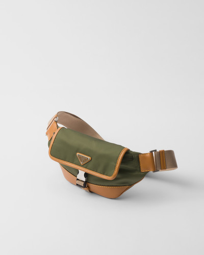Prada Re-Nylon and leather shoulder bag outlook