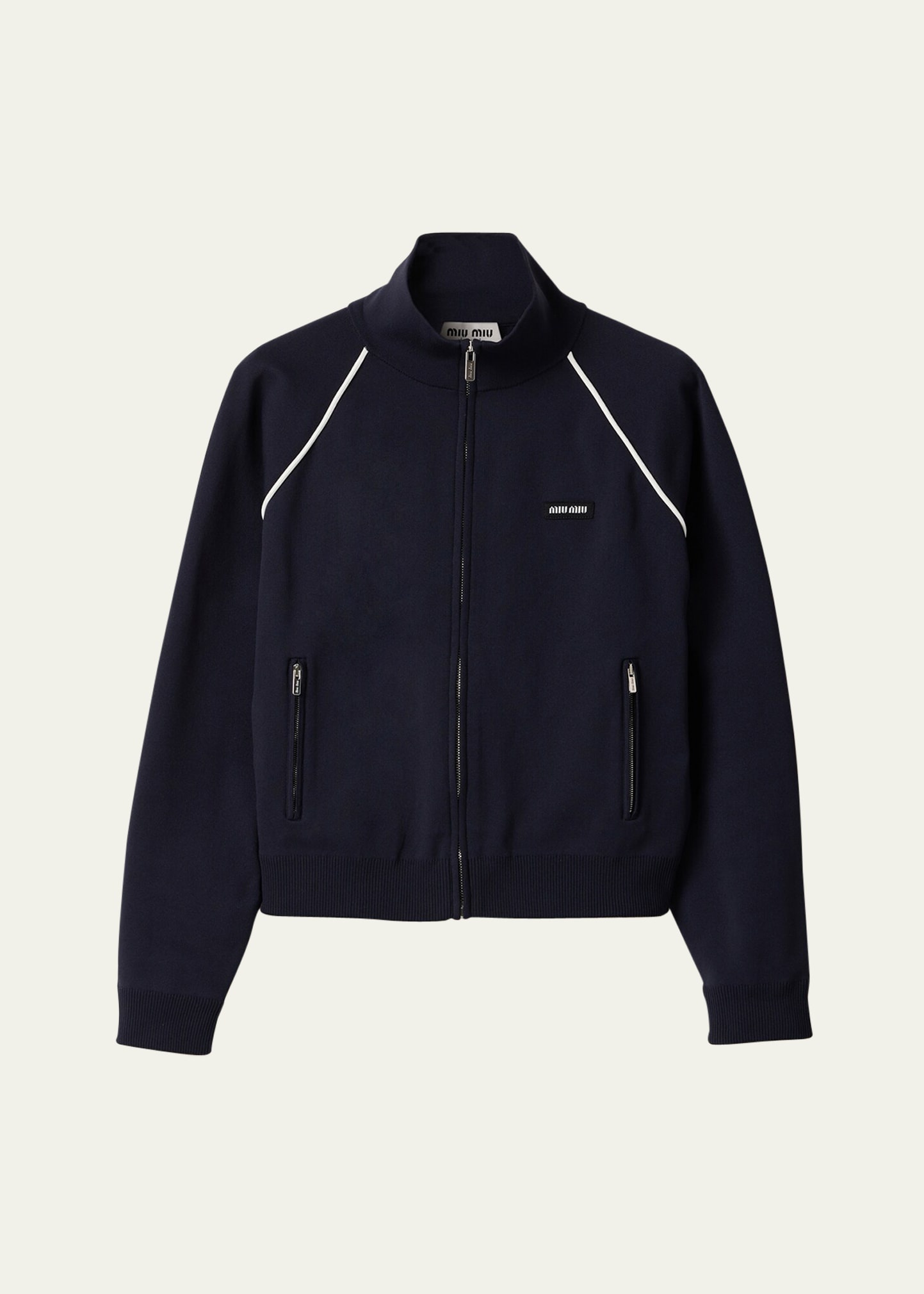 Long Sleeve Zip Up Bomber With Turtle Neck - 1