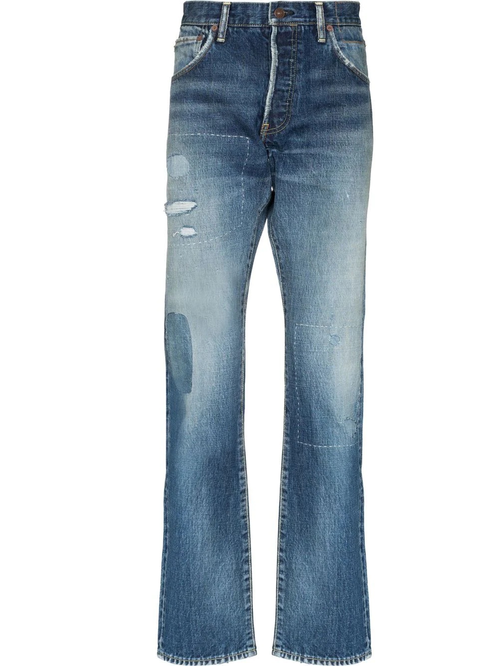 Social Sculpture distressed straight-leg jeans - 1