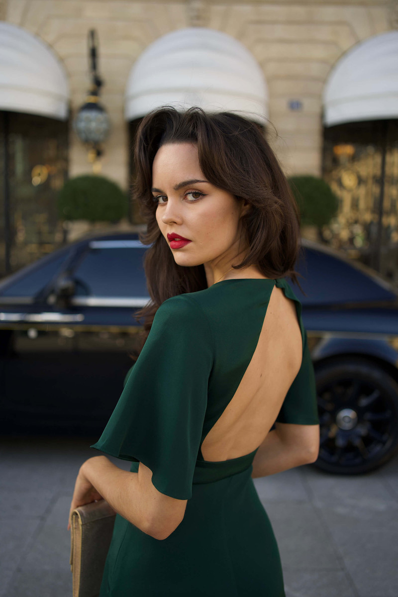 Coralie Evening Dress Open back 9
