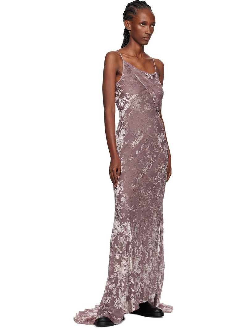 Ann Demeulemeester Pink Aaricia Bias Slip Maxi Dress outlook