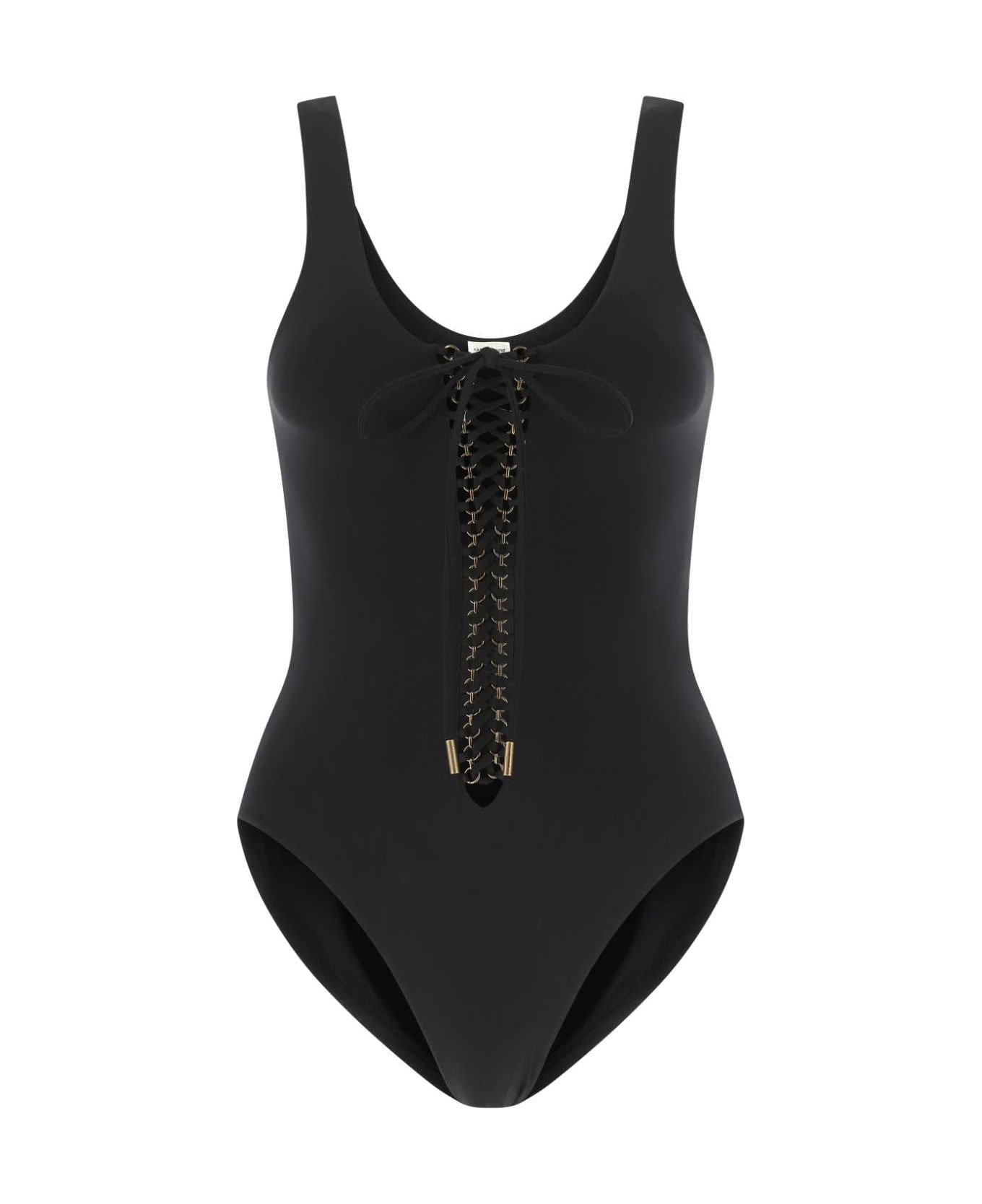 Black Stretch Nylon Swimsuit - 1