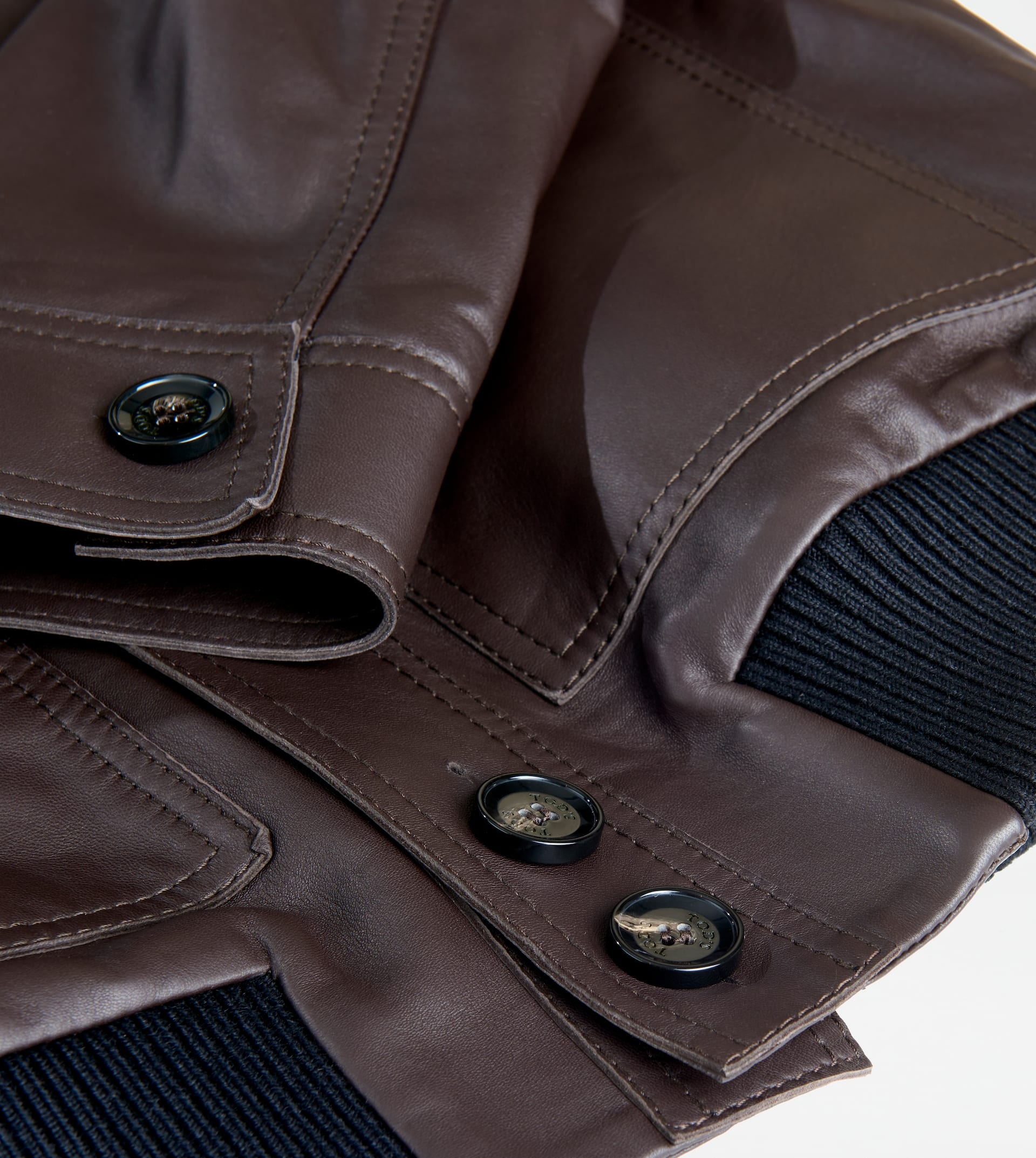 BOMBER IN LEATHER - BROWN - 3