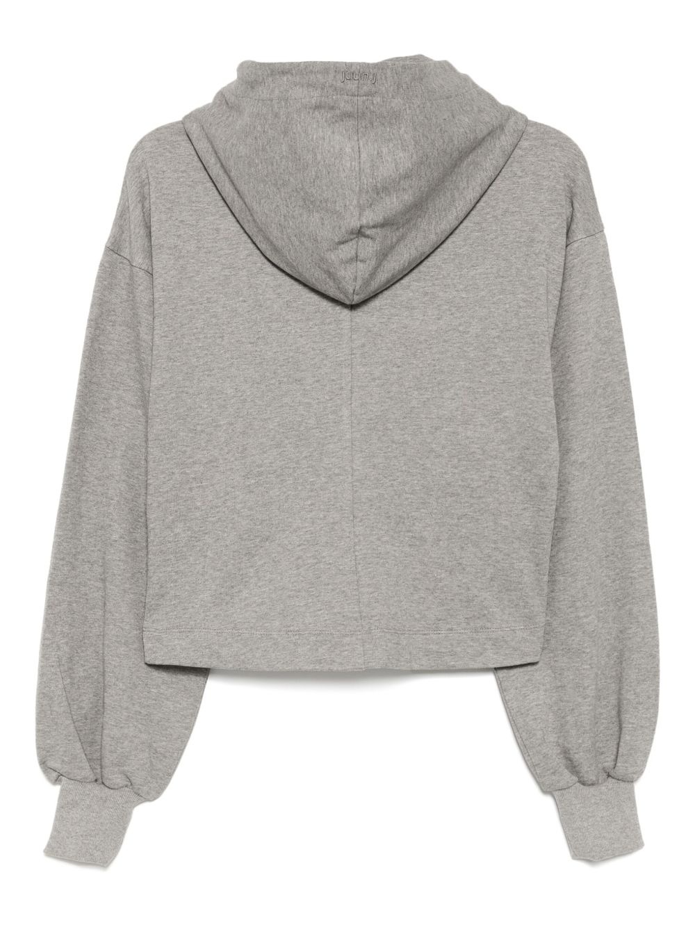 ribbed cuffs hoodie - 2
