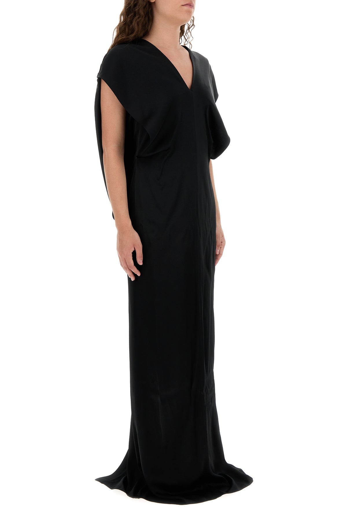 Black satin long dress - 3