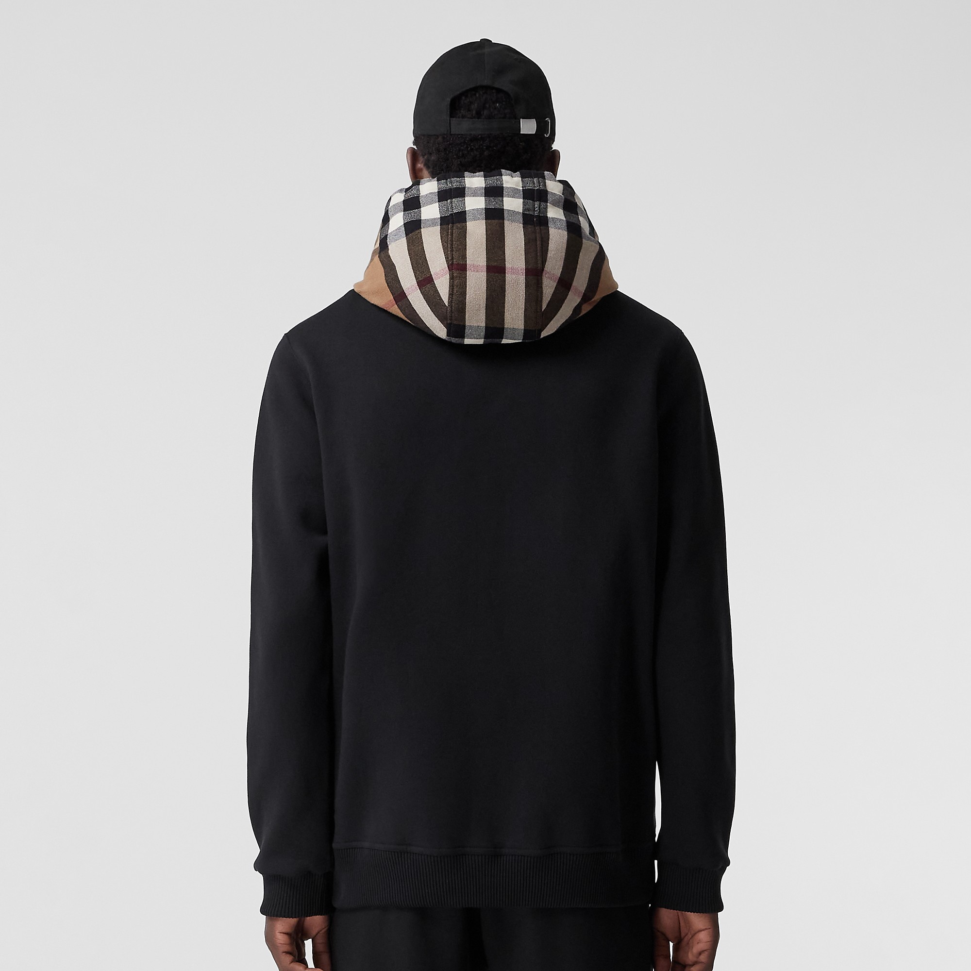 Check Hood Cotton Blend Hooded Top - 3