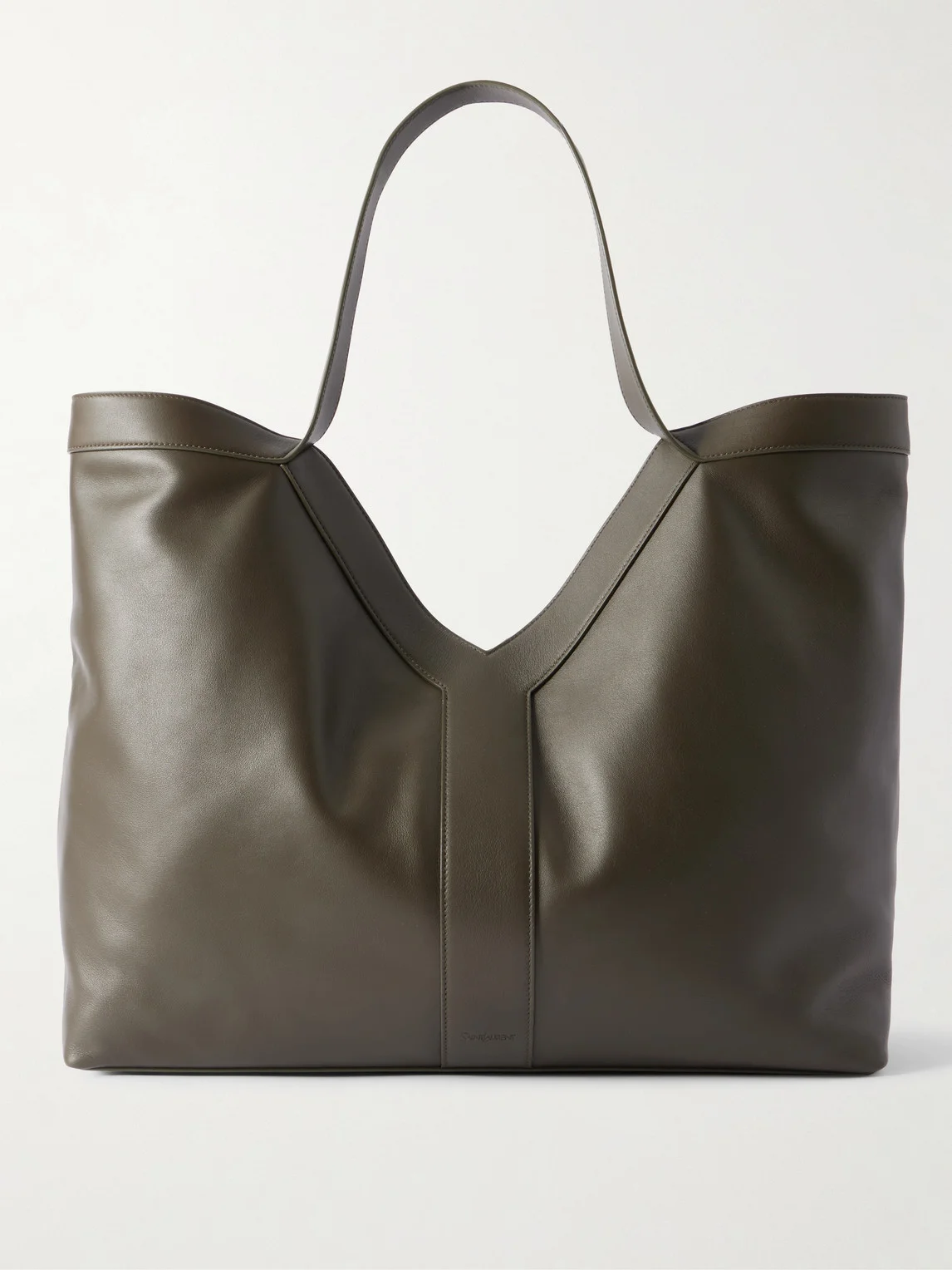 Y Leather Tote Bag - 1