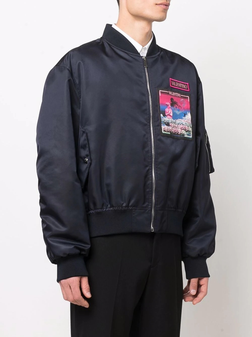 Water Sky zip-up bomber jacket - 3