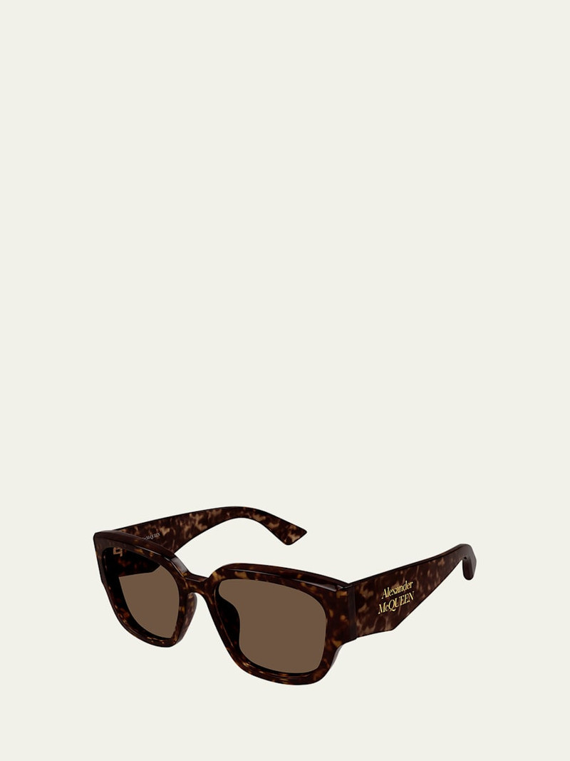 Alexander McQueen Rectangle Acetate Sunglasses outlook