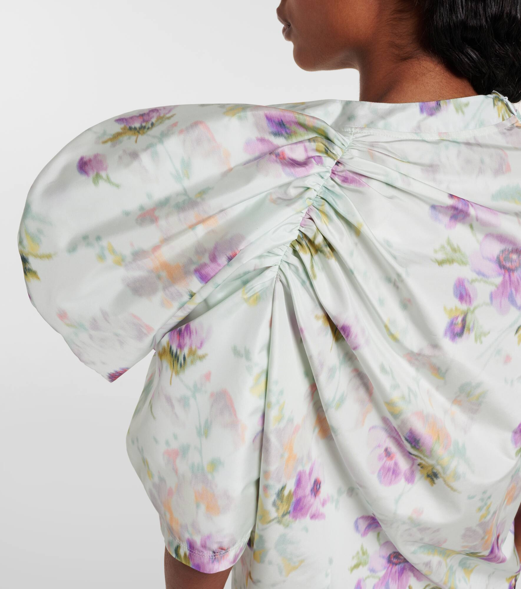 Floral draped top - 5