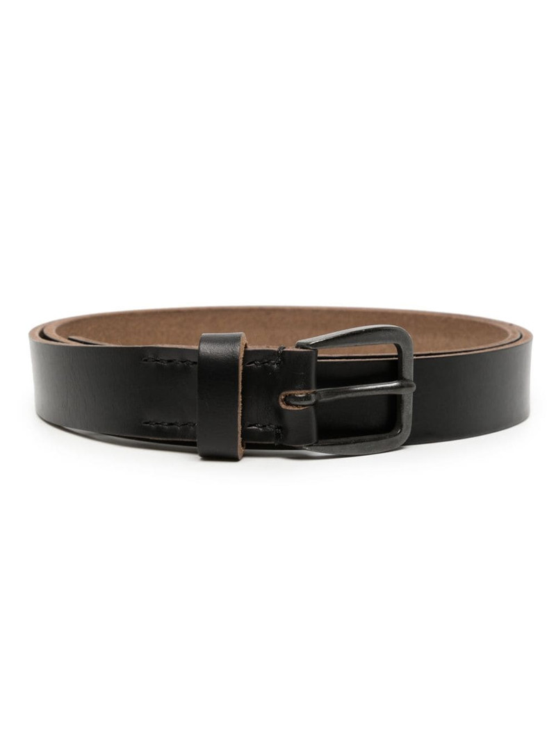 logo-debossed leather belt 1
