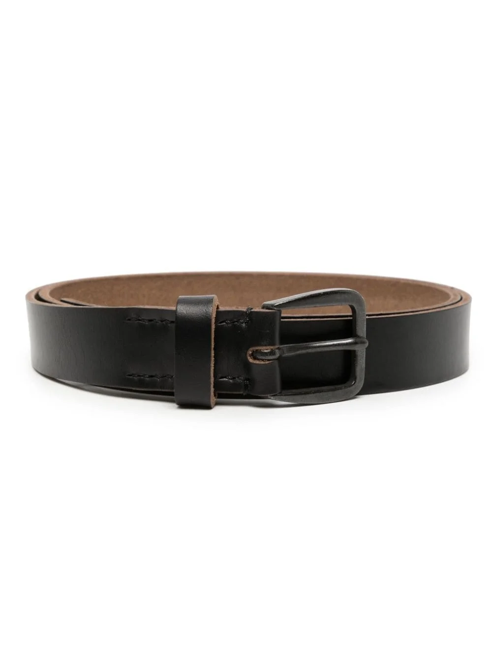 logo-debossed leather belt - 1