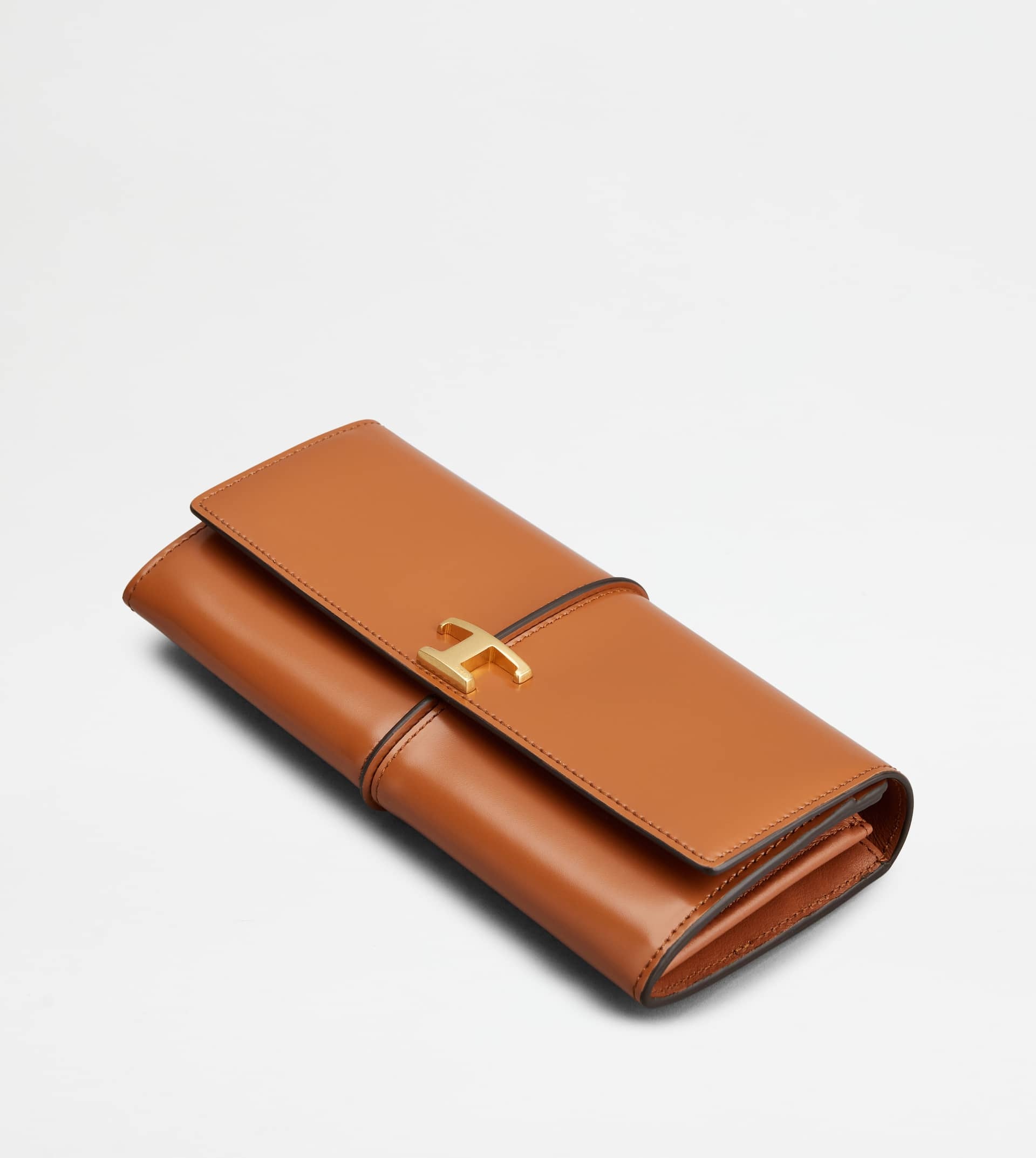 T TIMELESS WALLET IN LEATHER - BROWN - 4