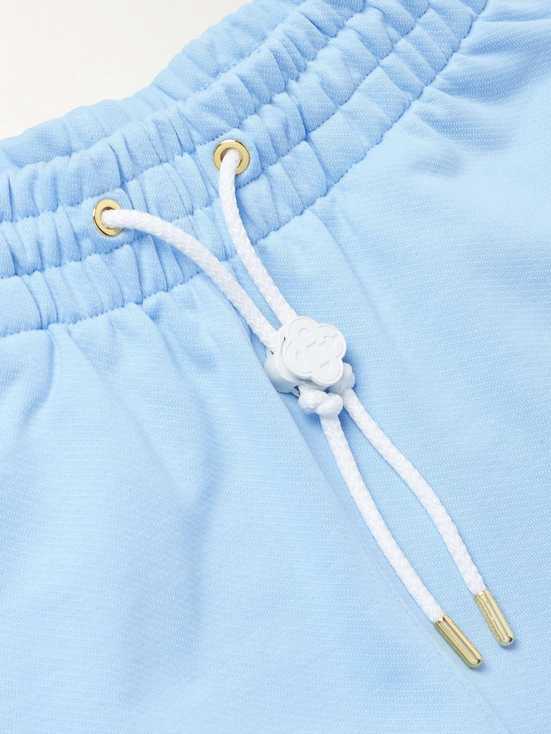 CASABLANCA Looking at the Beauty of the World Straight-Leg Organic Cotton-Jersey Drawstring Shorts outlook