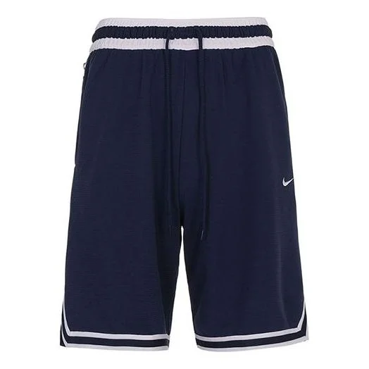 Men's Nike Dri-Fit DNA Logo Printing Stripe Drawstring Lacing Sports Shorts Deep Navy Blue DH7161-41 - 1