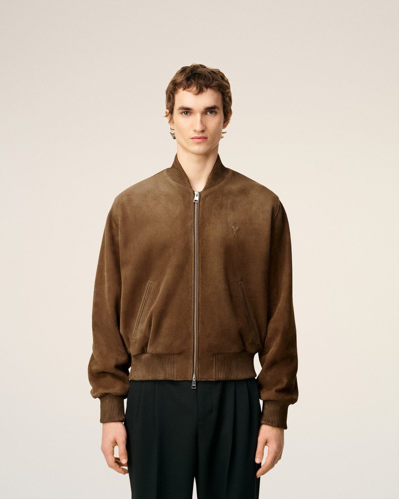 BROWN LEATHER ZIPPED JACKET 3